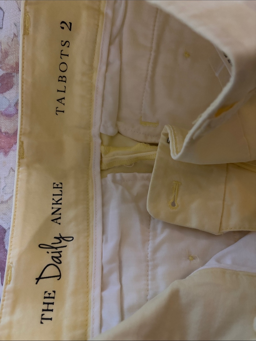 Talbots Pale Yellow Ankle Pants - Picture 2 of 3
